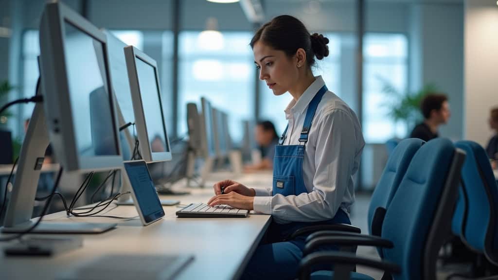 Technicien certifié IRVE en train d