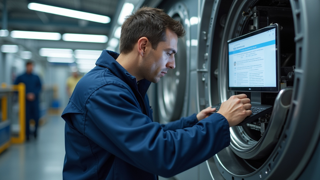 Technicien effectuant la maintenance d