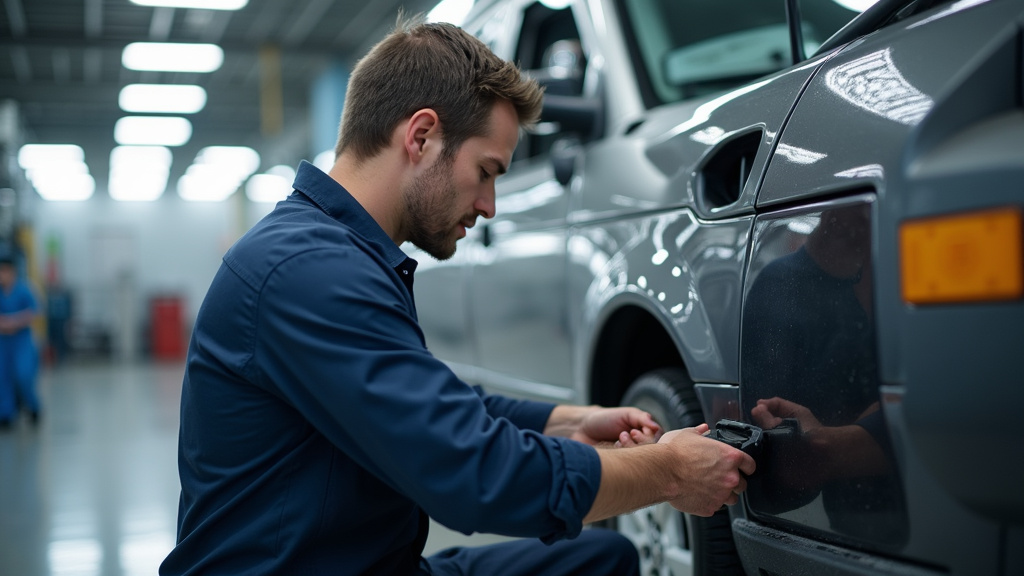 Technicien effectuant la maintenance d