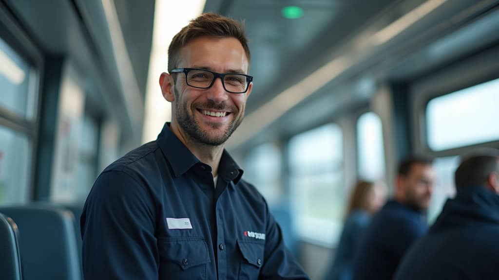 Technicien en train d