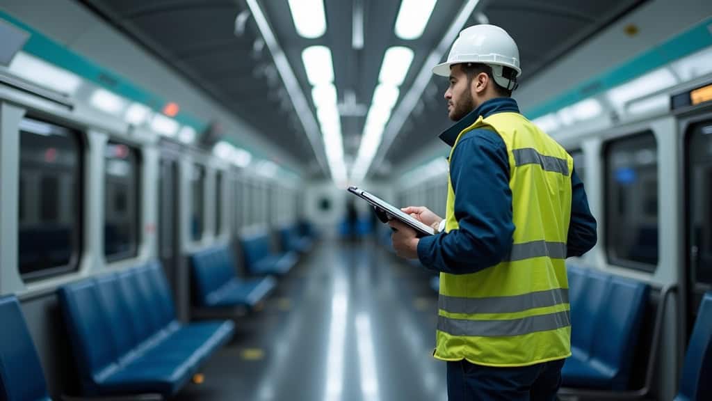 Technicien en train d