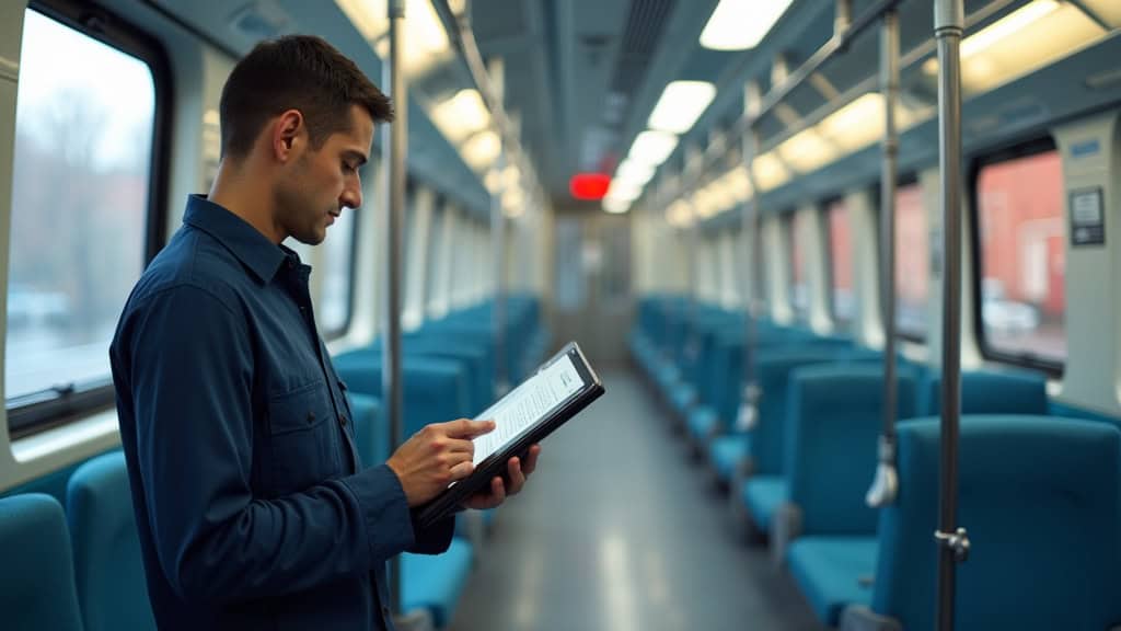 Technicien en train d