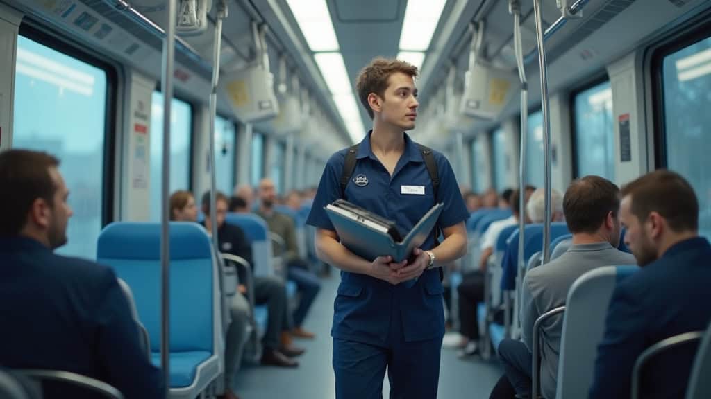 Technicien en train d