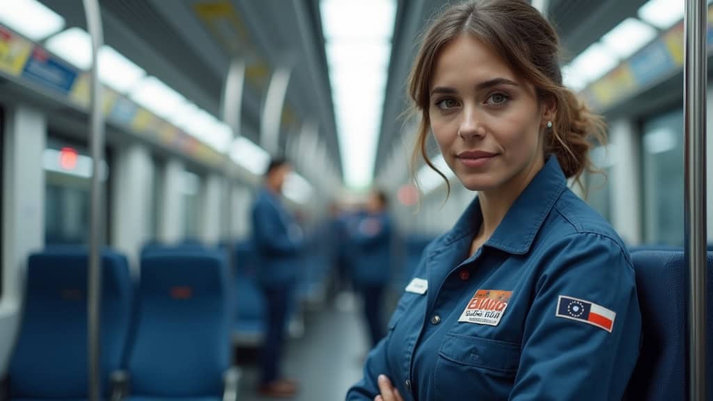 Technicien en train d