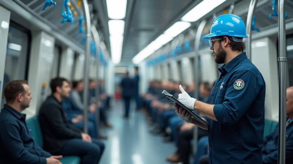 Technicien en train d