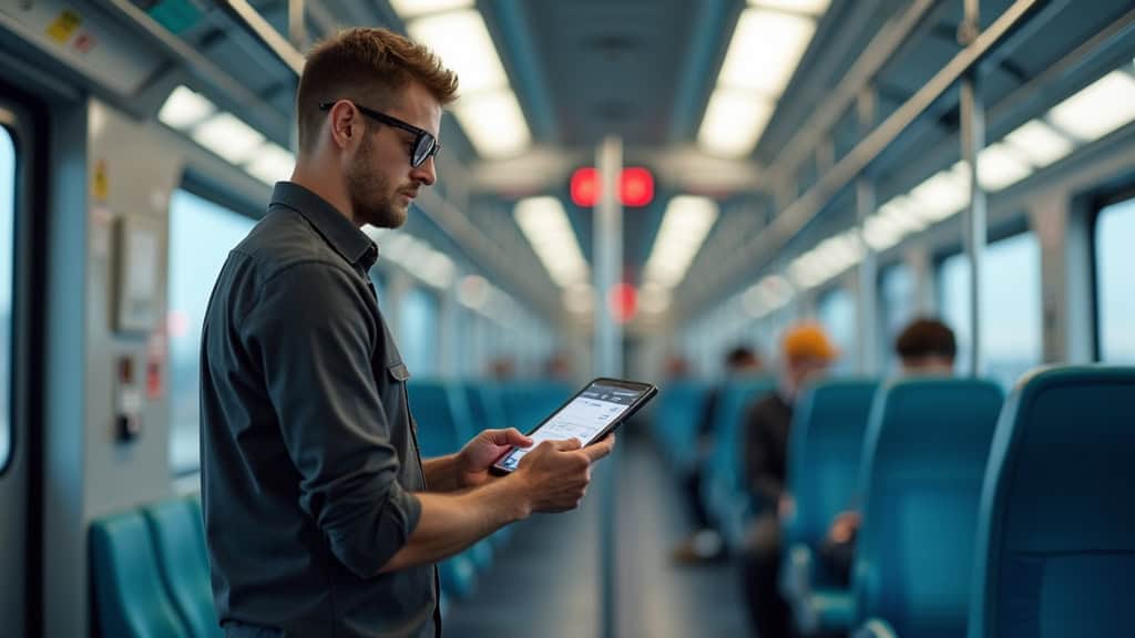 Technicien en train d