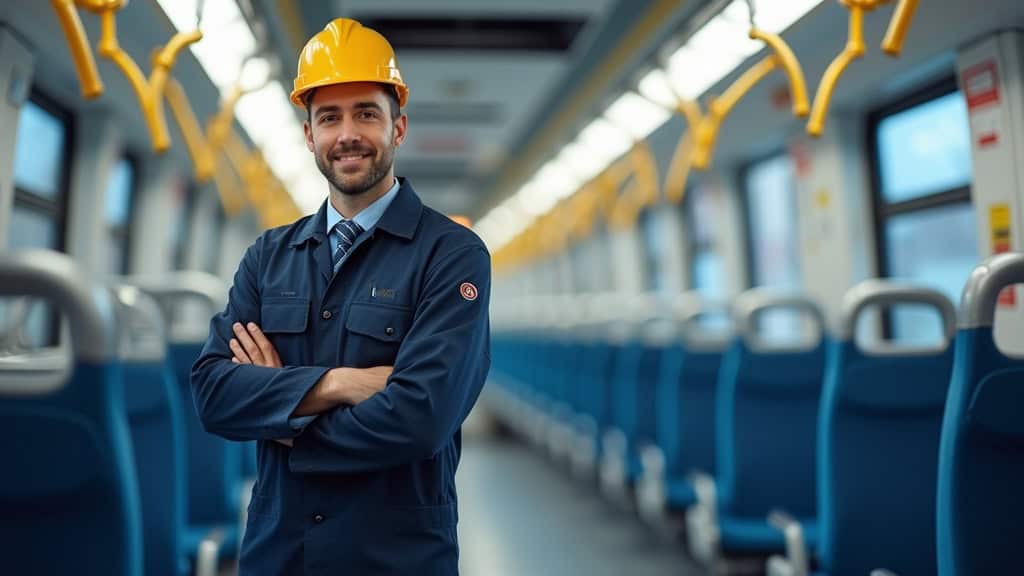 Technicien en train d