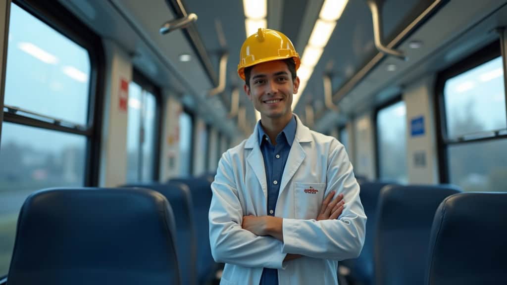 Technicien en train d