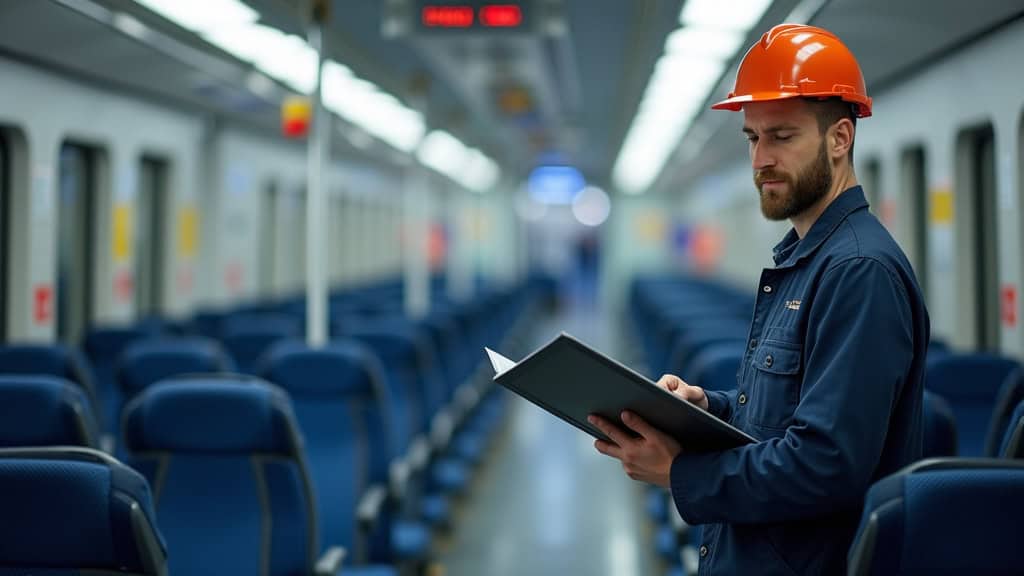 Technicien en train d