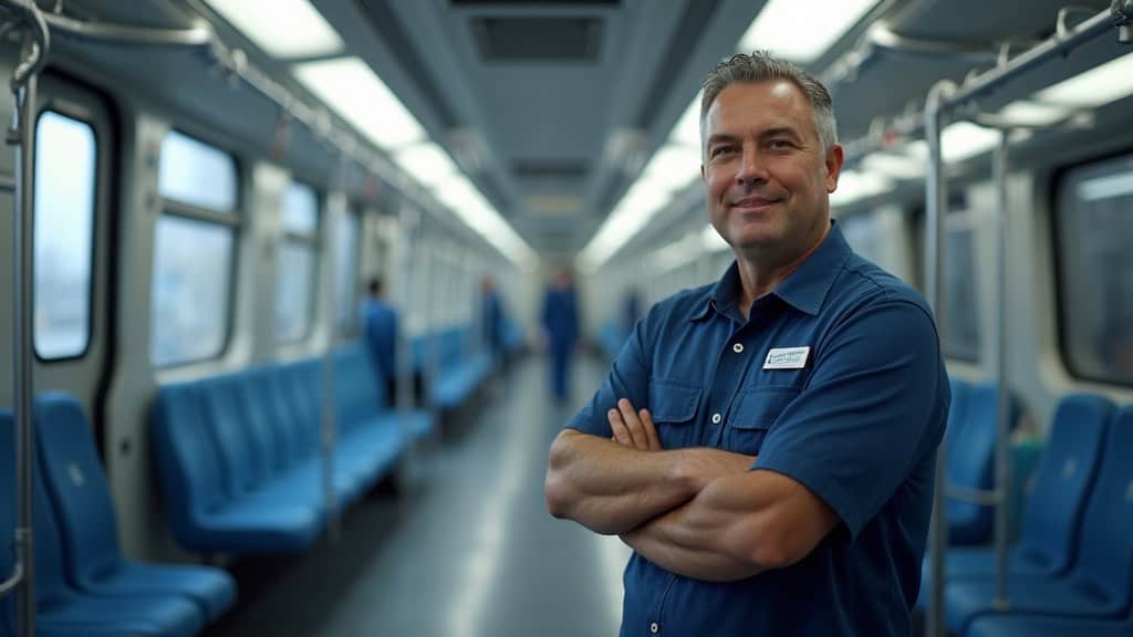 Technicien en train d