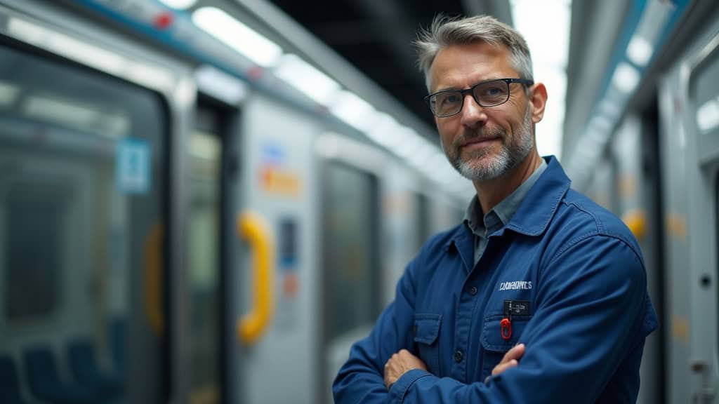 Technicien en train d