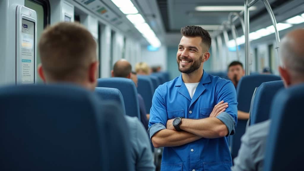 Technicien en train d