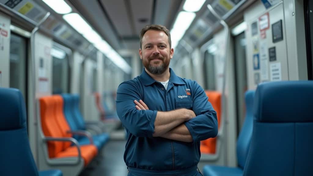 Technicien en train d