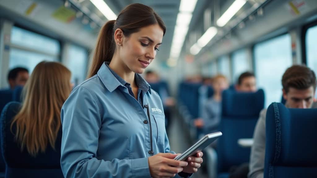 Technicien en train d