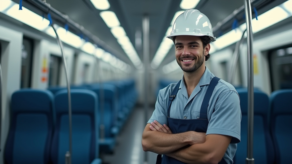 Technicien en train d