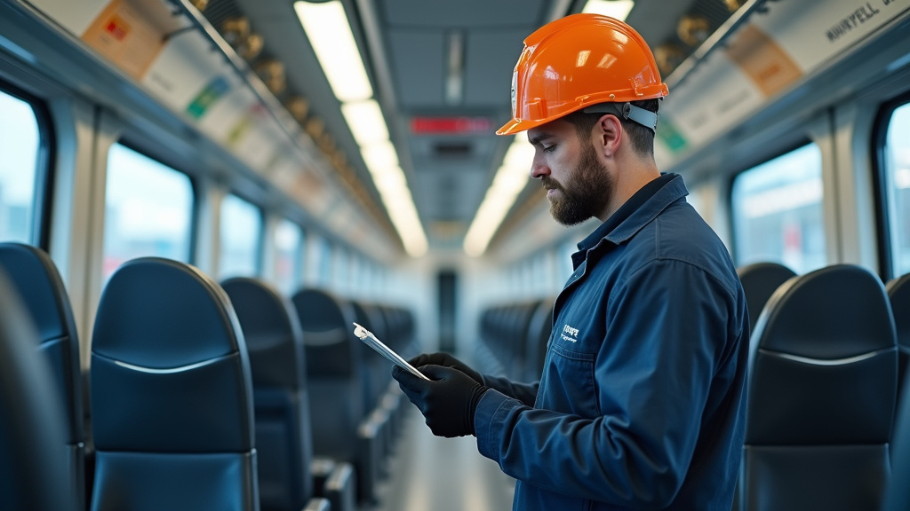 Technicien en train d