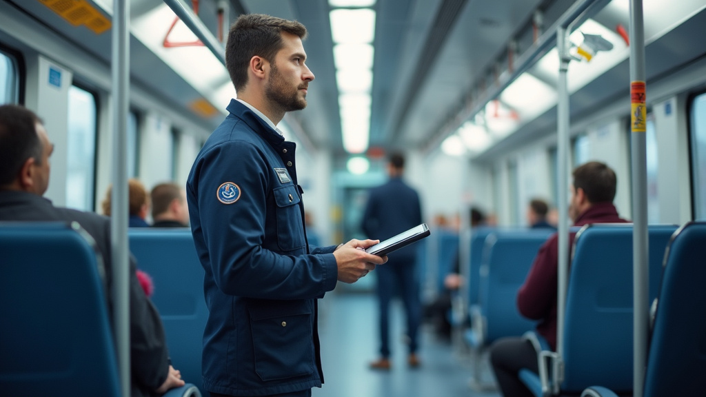 Technicien en train d