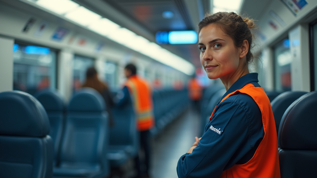 Technicien en train d