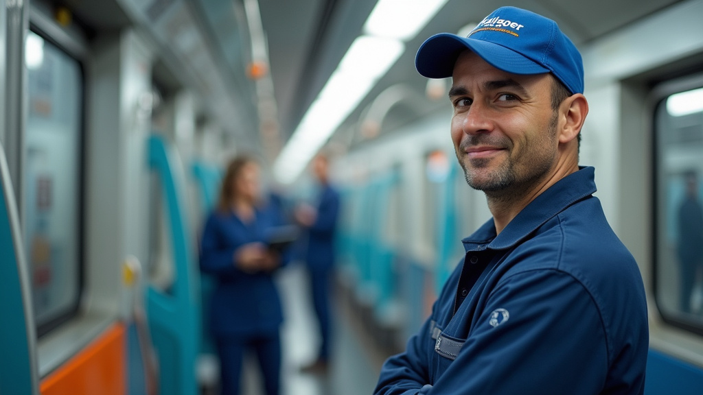 Technicien en train d