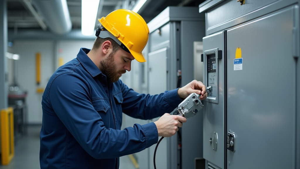 Technicien en train de réaliser une étude technique pour une borne électrique à Fontanil-Cornillon