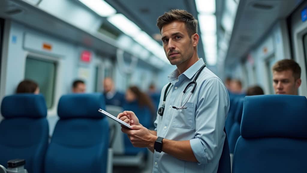 Technicien IRVE en train d