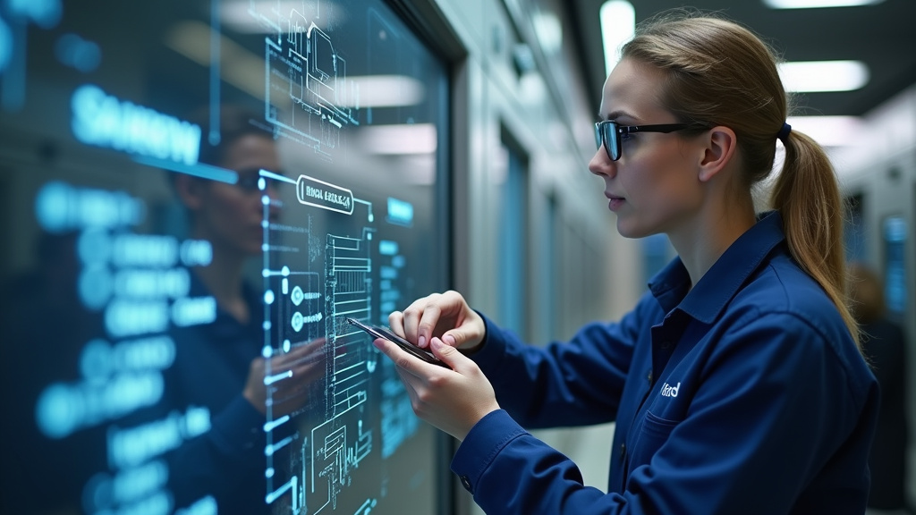 Technicien vérifiant le bon fonctionnement d