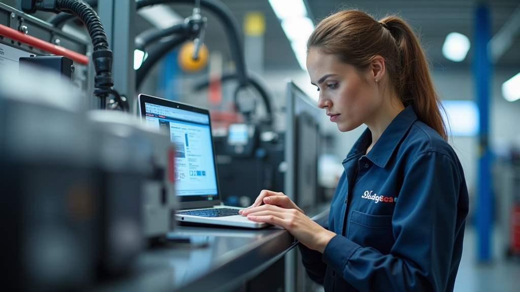 Technicien vérifiant le bon fonctionnement d