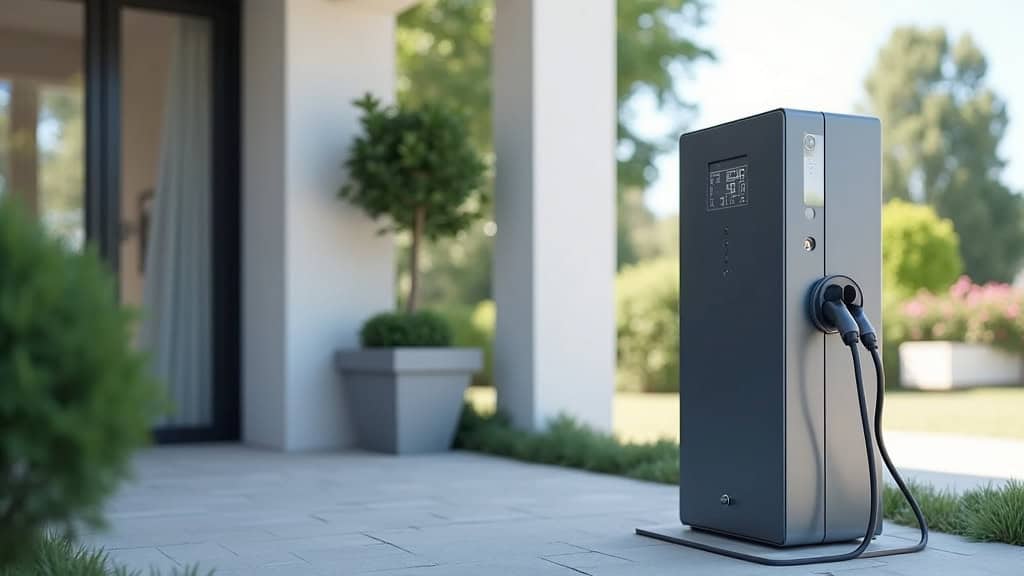 Test de fonctionnement d’une borne de recharge électrique à Soucy