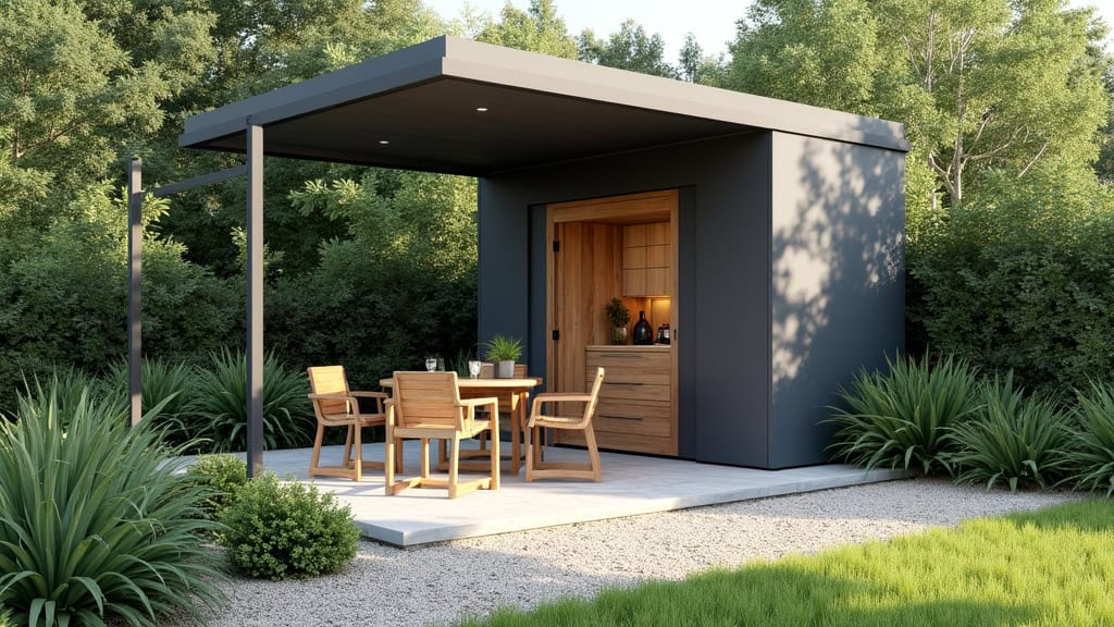 Wallbox installée dans un jardin privé à Issé, protégée par un abri