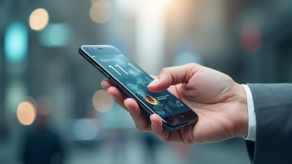 Application mobile montrant le pilotage d