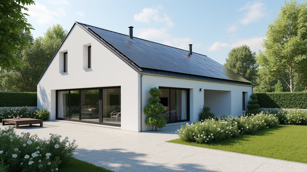 Borne de recharge alimentée par des panneaux solaires à Pleucadeuc