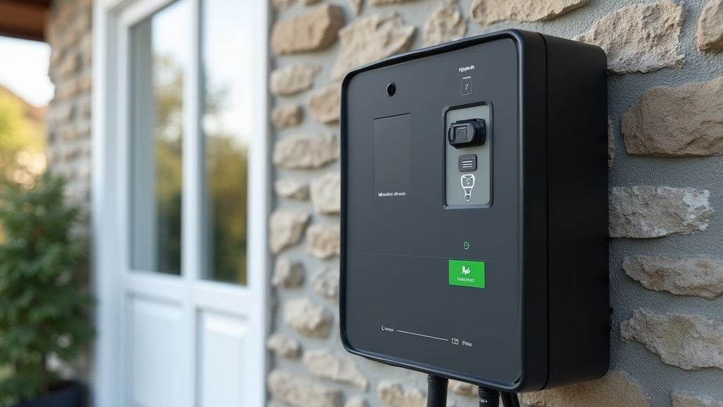Borne de recharge connectée installée à Kingersheim avec écran numérique