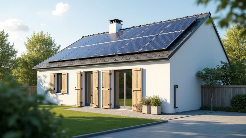 Borne de recharge électrique alimentée par des panneaux solaires à Le Perray-en-Yvelines