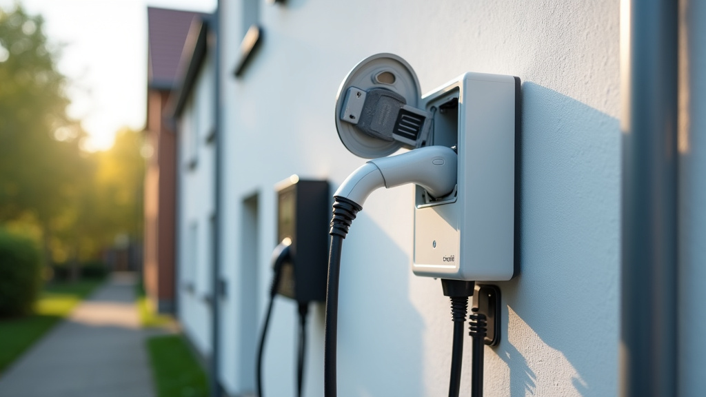 Borne de recharge électrique connectée à un système photovoltaïque à Alleins