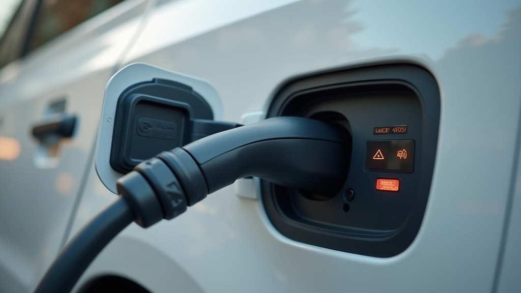 Borne de recharge électrique connectée en cours de charge d