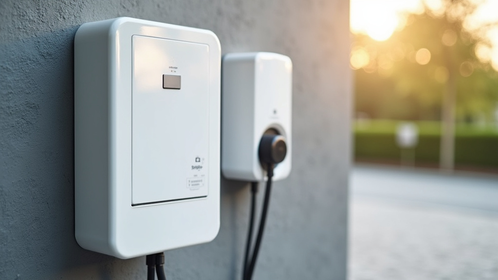 Borne de recharge électrique en fonctionnement dans une résidence à Le Vernet