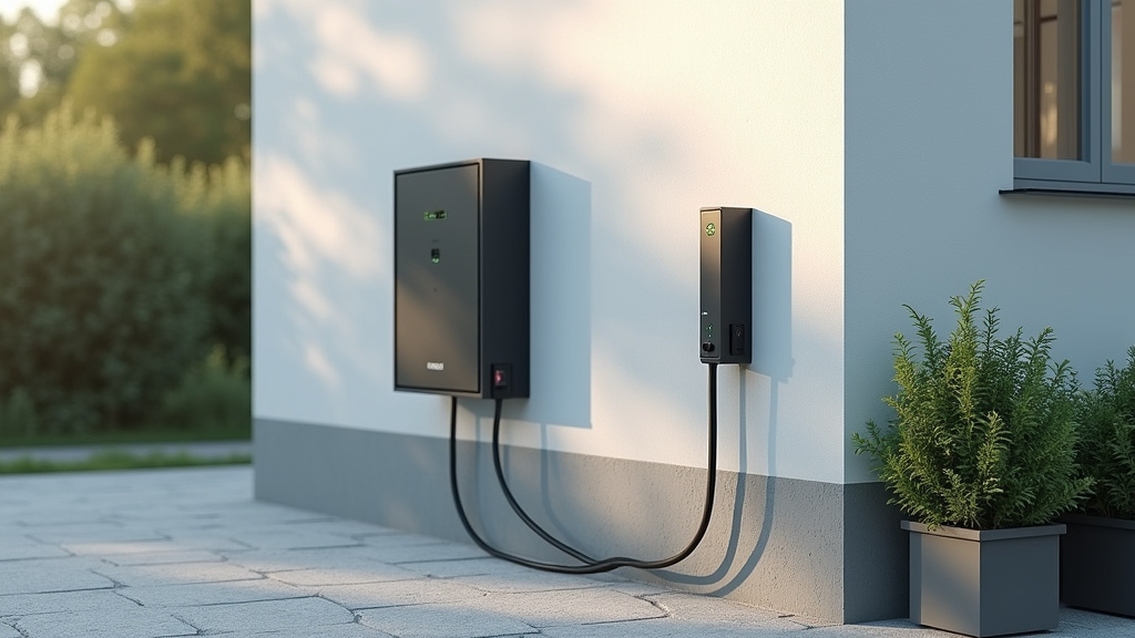 Borne de recharge électrique installée à l