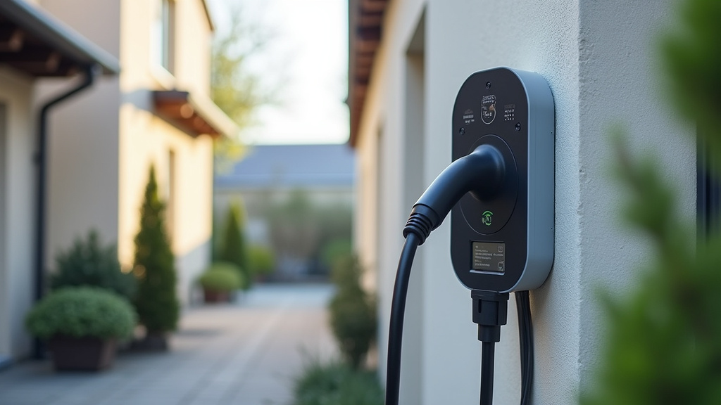 Borne de recharge électrique installée à l