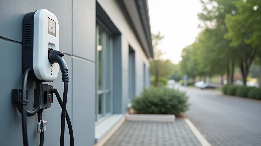 Borne de recharge électrique installée à l