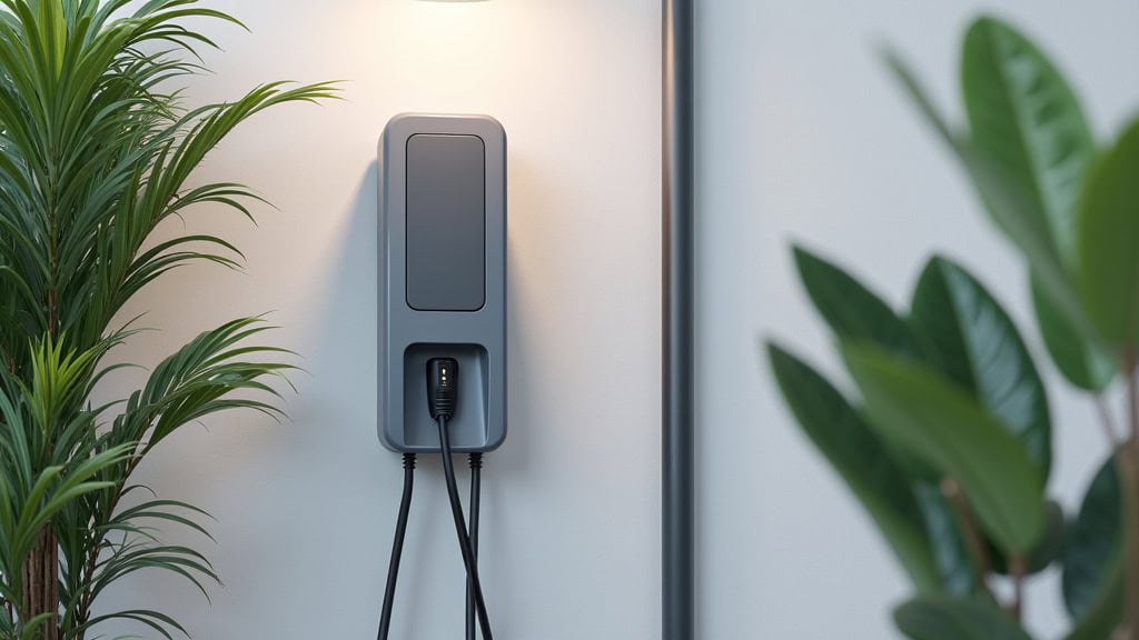 Borne de recharge électrique installée à l