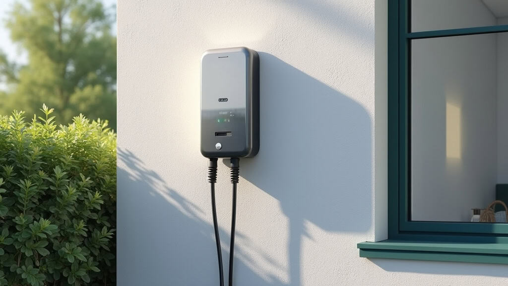 Borne de recharge électrique installée à l