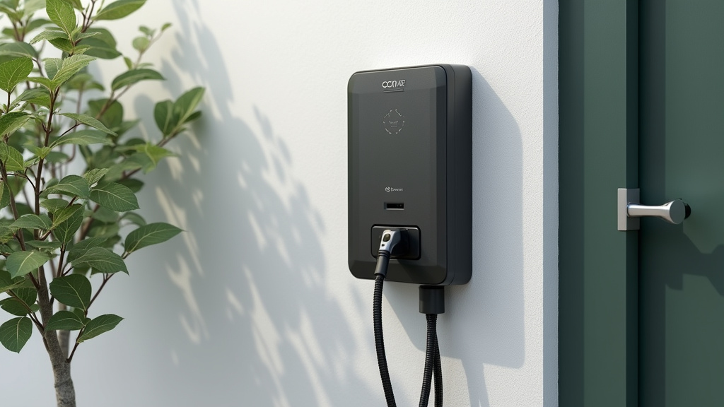 Borne de recharge électrique installée à l