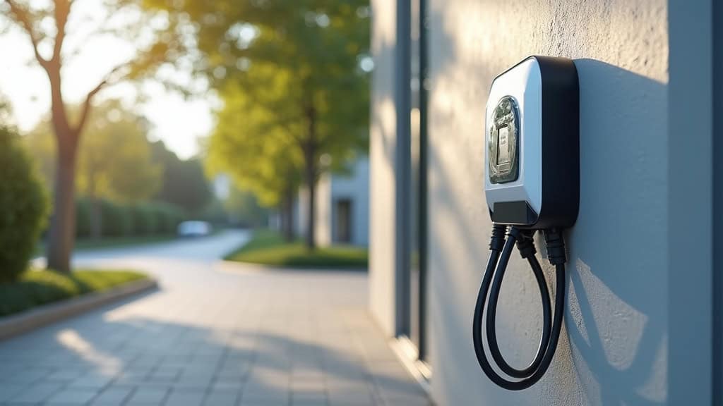 Borne de recharge électrique installée à l