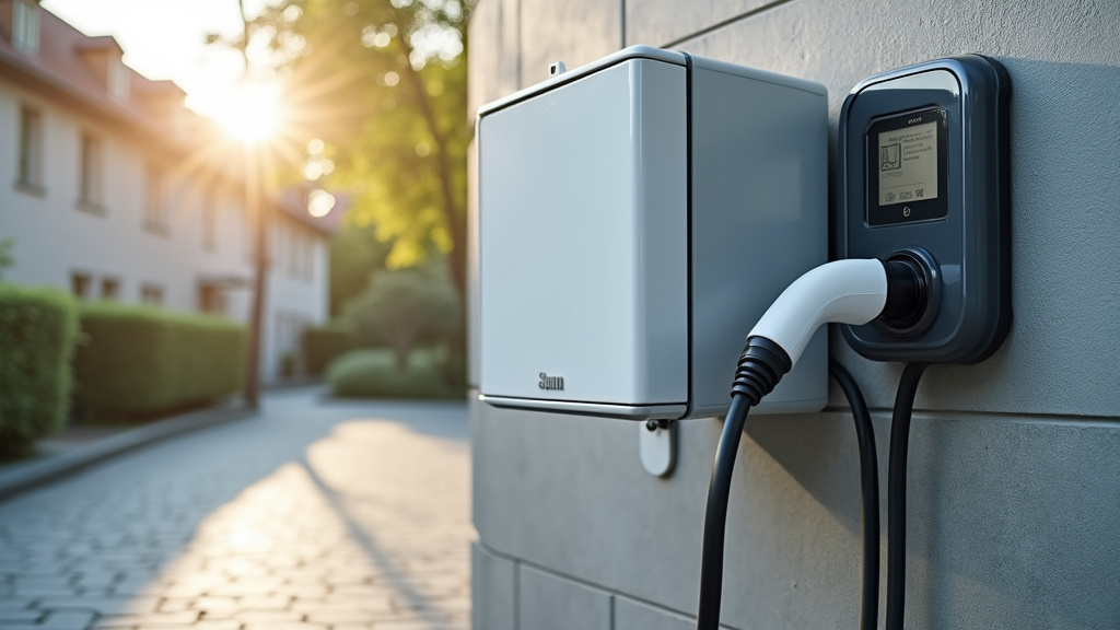 Borne de recharge électrique installée à l