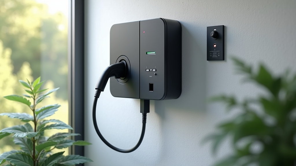 Borne de recharge électrique installée à l