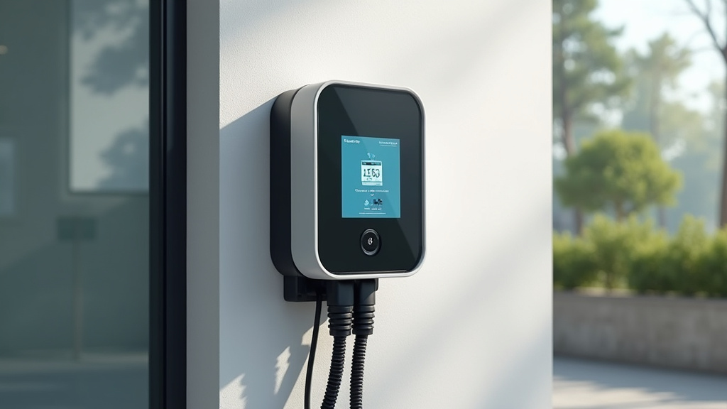 Borne de recharge électrique installée à l