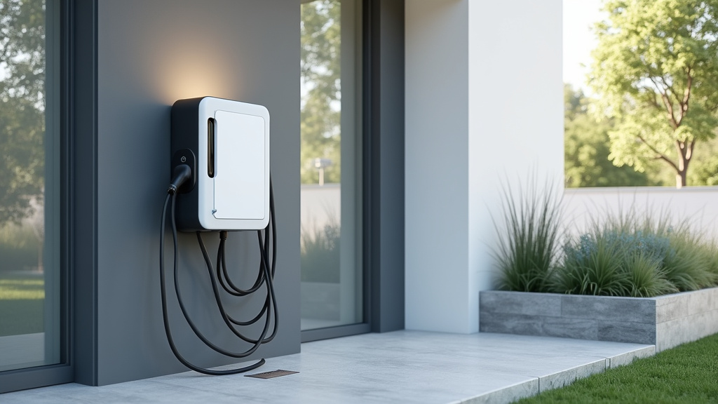 Borne de recharge électrique installée à l