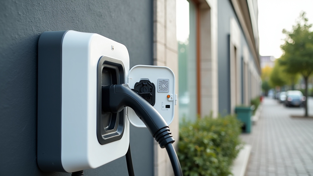 Borne de recharge électrique installée à l