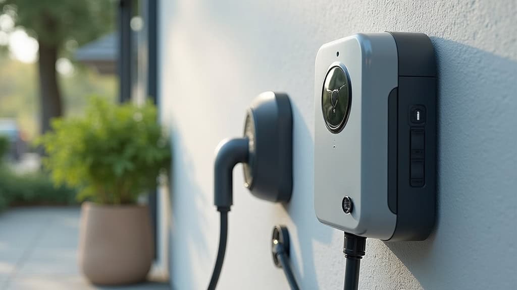 Borne de recharge électrique installée à l