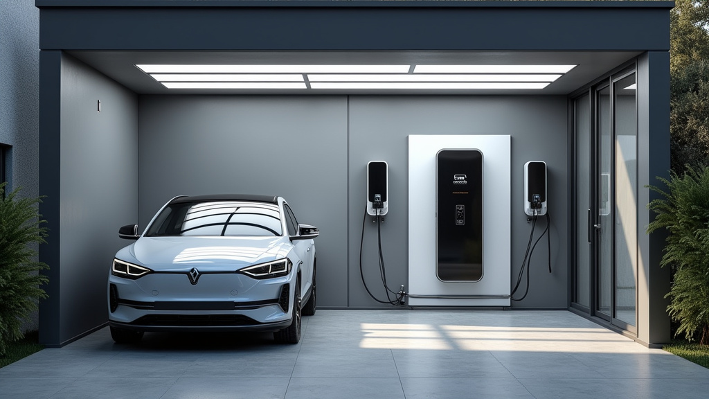 Borne de recharge électrique installée dans un garage à Mus